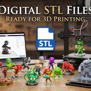 cute chibi miniature STL digital files for resin and FDM 3D printers