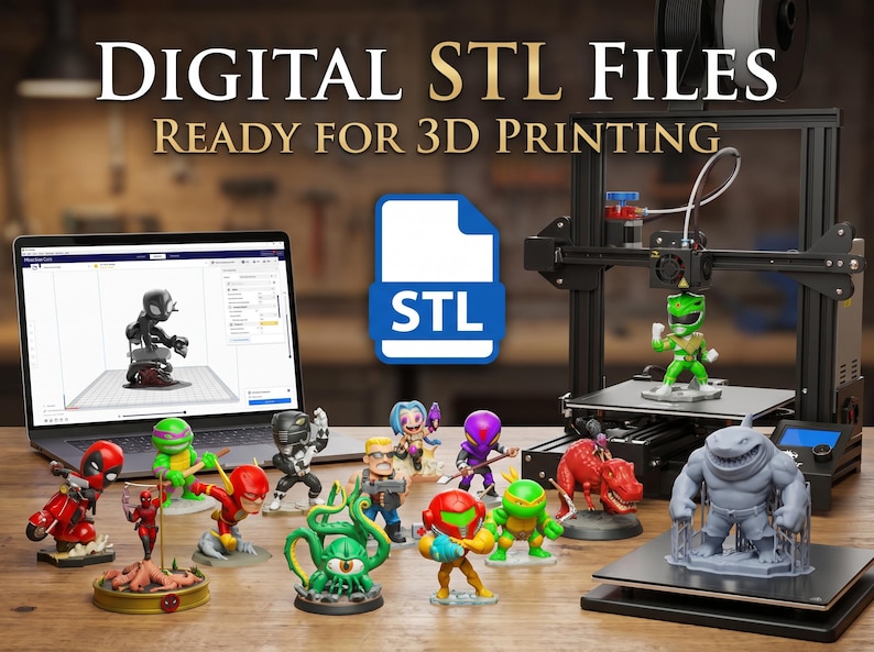cute chibi miniature STL digital files for resin and FDM 3D printers