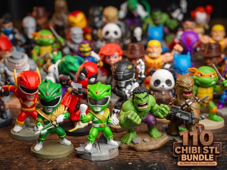 easy printable chibi STL files for 3D printing hobby makers