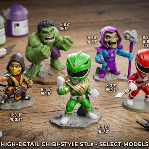 fantasy and cute character chibi STL miniature collection