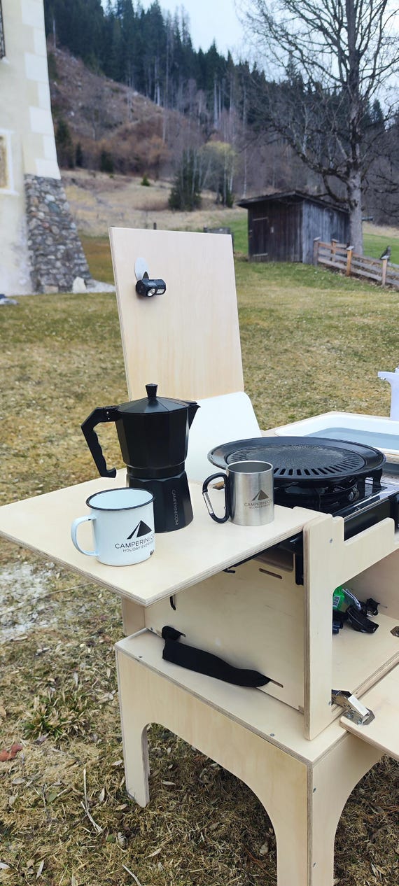 Mobile Campingkche  Camper Kchenbox mit Sple, Wasserpumpe & Gaskocher |  Chuck Box Vanlife Kche - Etsy sterreich
