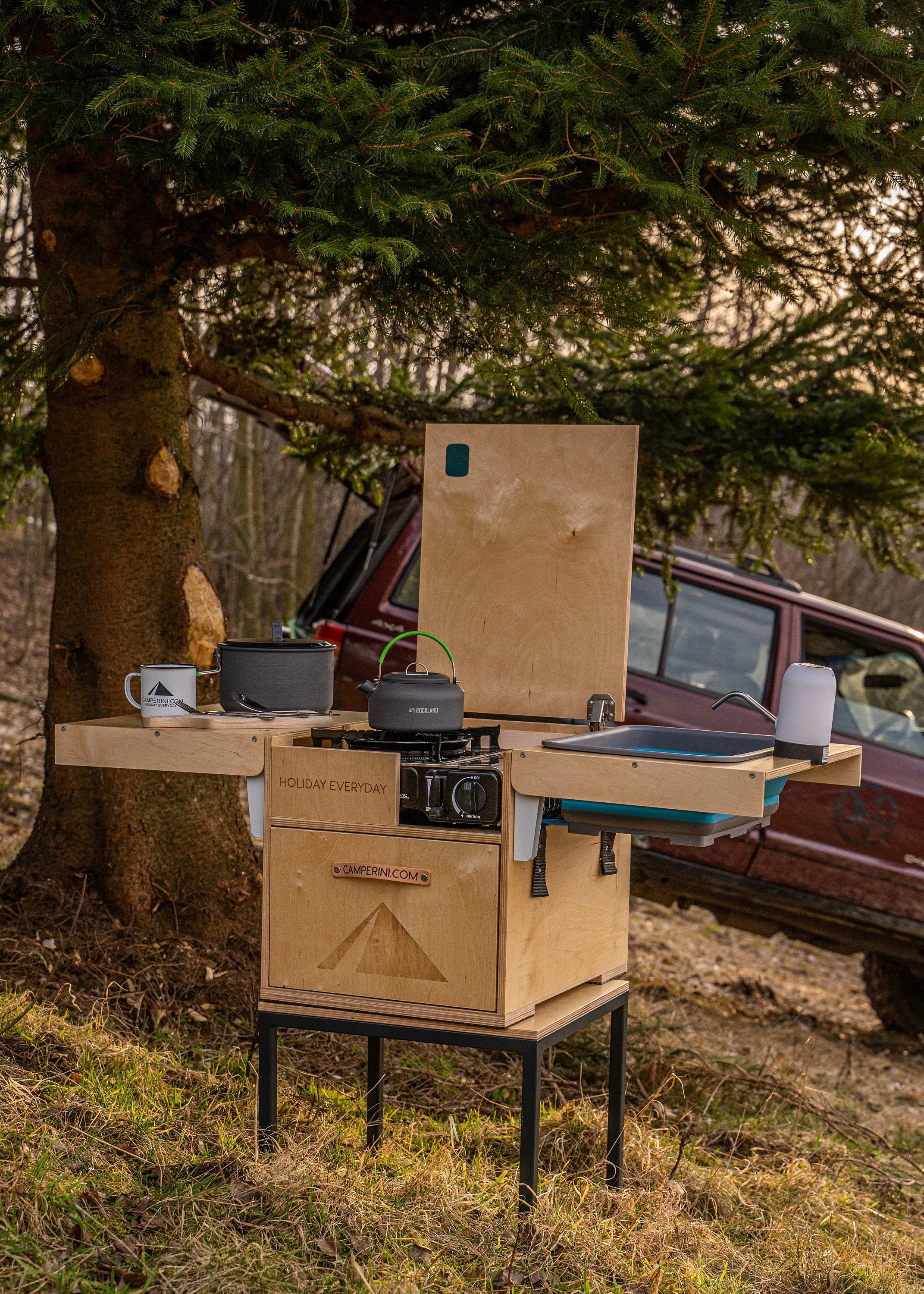 Mobile Wasseranlage Campingküche bauen