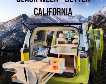 CALIFORNIA LOVE! exclusive camping box for your Van, Multivan, Id Buzz, Proace, Zafira, free shipping to the EU