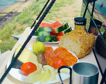 Camperini Shelf - Hanging Table and Shelf for Vanlife, Camping, and Outdoor Use