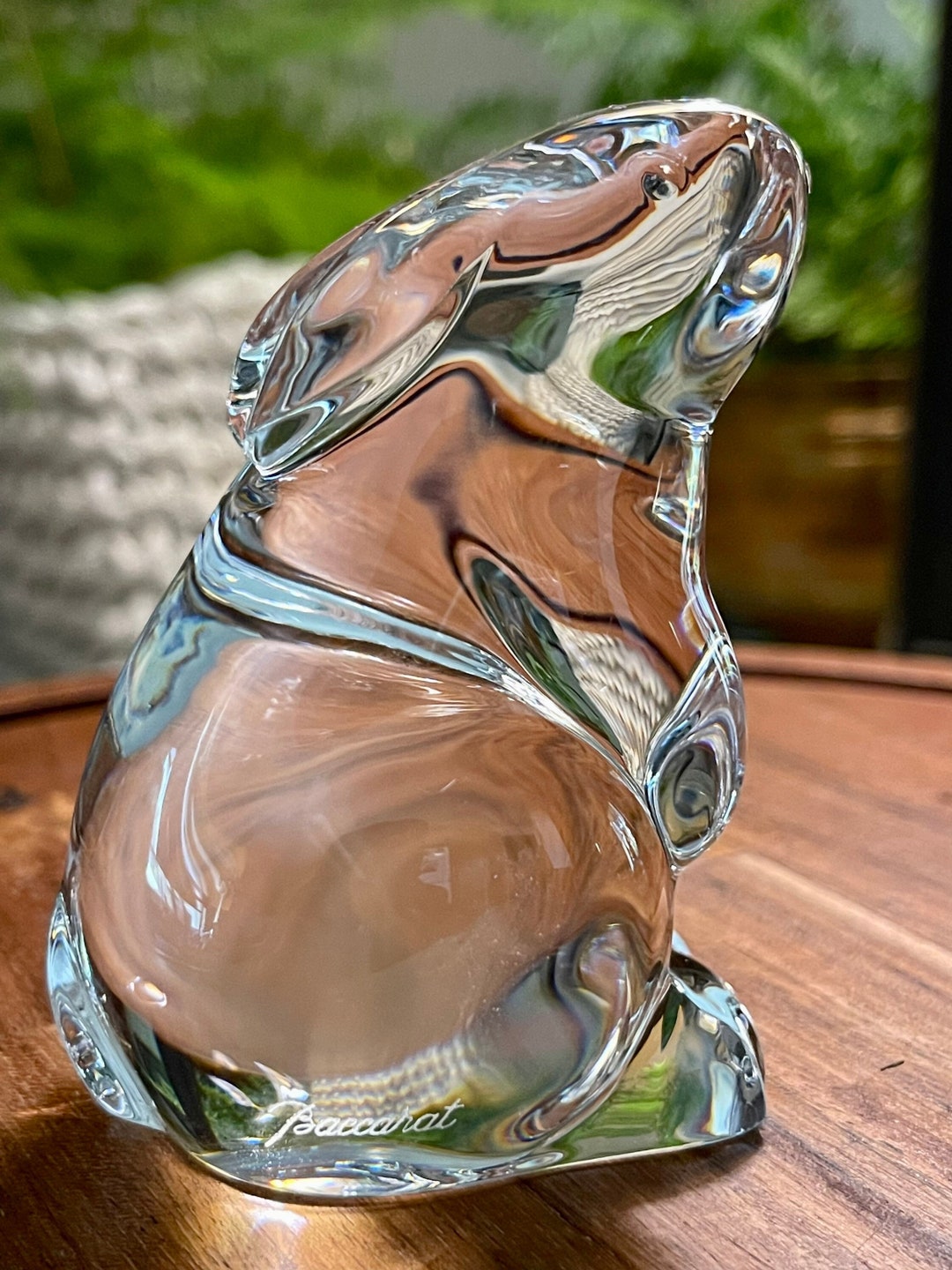 Vintage Baccarat Bunny Rabbit Paperweight Sculpture French Crystal ...