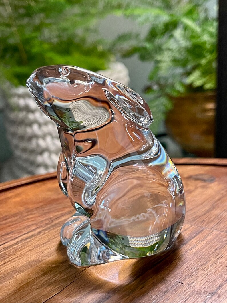 Vintage Baccarat Bunny Rabbit Paperweight Sculpture French Crystal ...