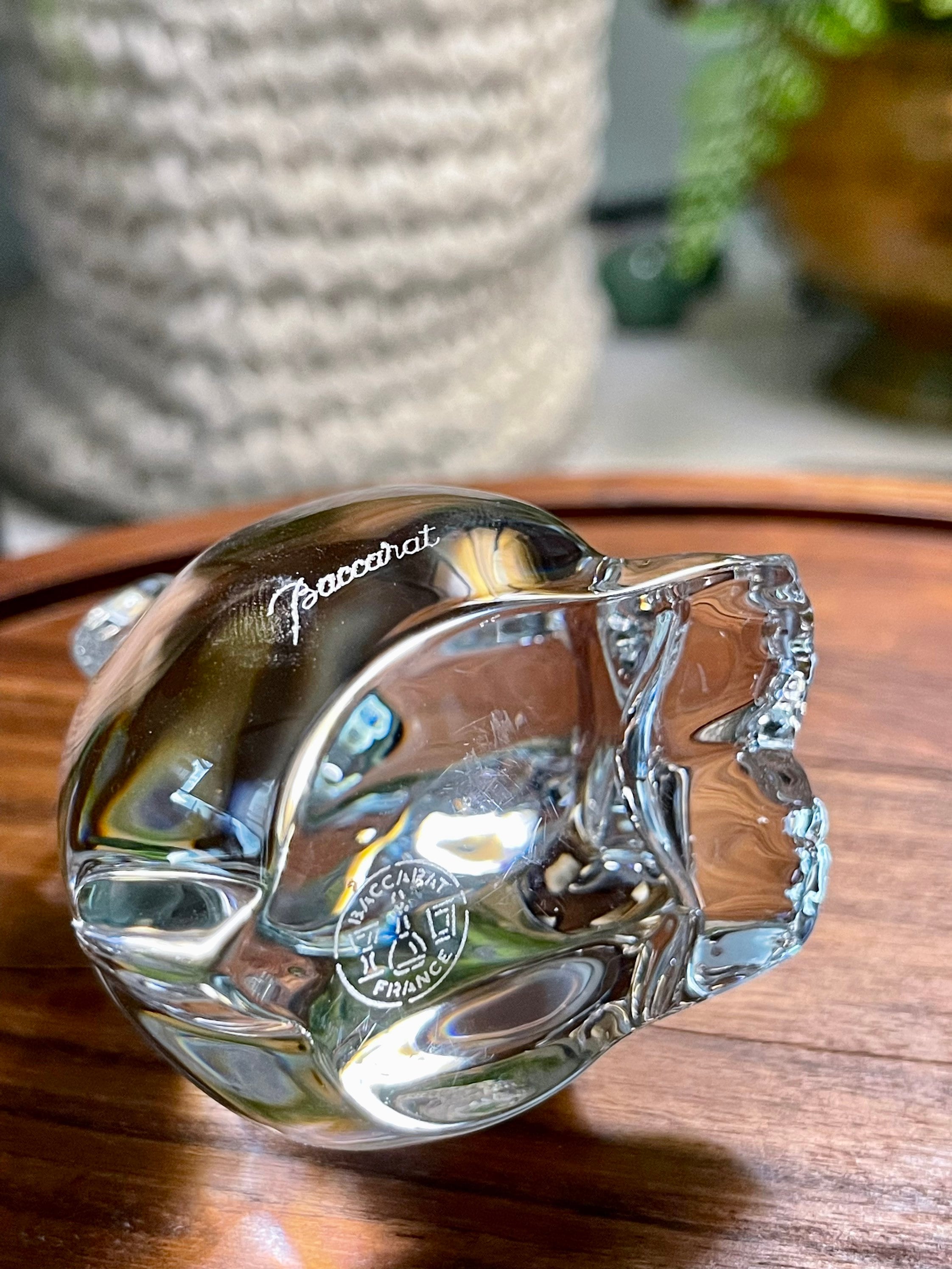 Vintage Baccarat Bunny Rabbit Paperweight Sculpture French Crystal ...