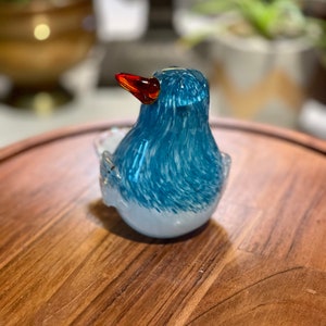 Beautiful Art Glass Blue Bird