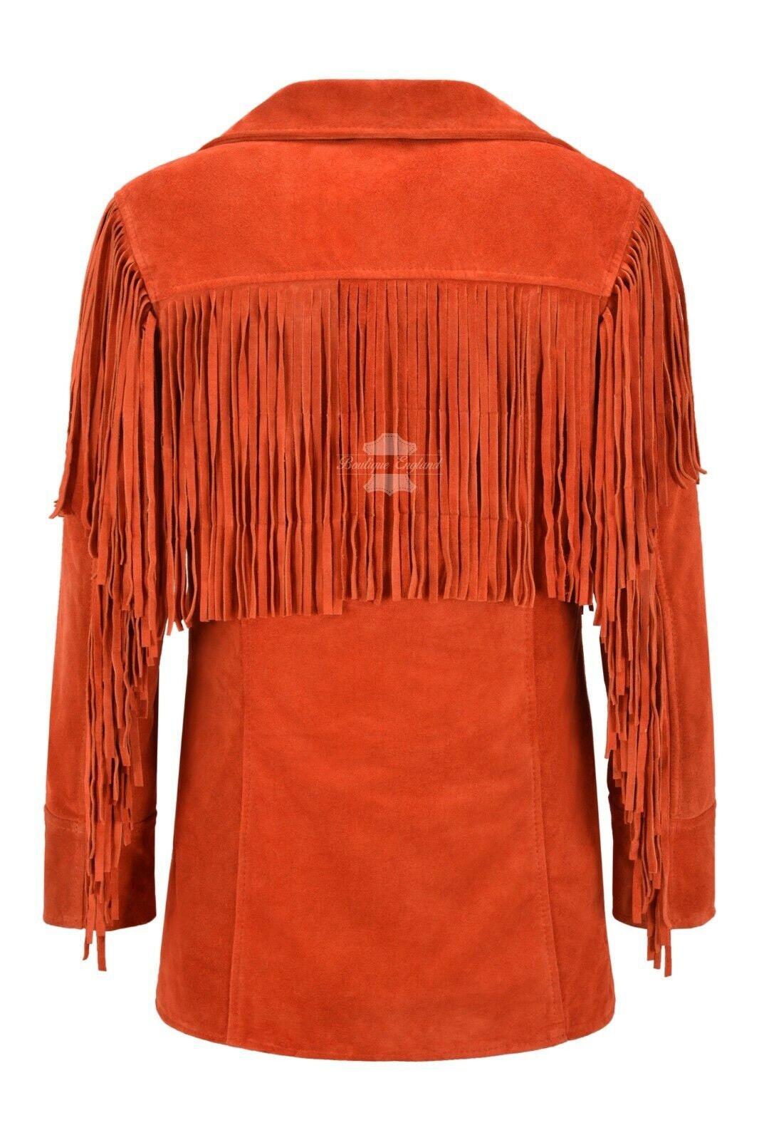 Women Western Fringe Leather Jacket Orange Classic Fringe Real Etsy