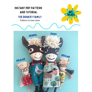 Donkey Family Instant PDF Pattern and Tutorial