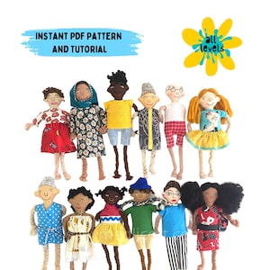 Mini-Me 人形の PDF パターンとチュートリアルをすぐにダウンロード