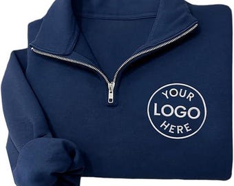 Embroidered Fleece Quarter-Zip Pullover (Unisex) [Sizes XXS to 4x] (Various Colors)