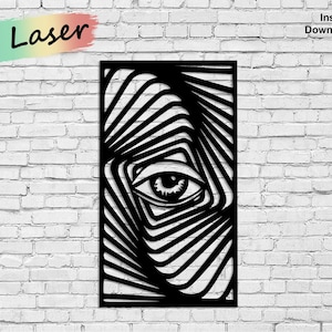 Zebra Eye Wall Decor, Ai, Cdr, Dxf, Pdf, Svg, Vector, Digital Files, Laser, Plasma, Glowforge, CNC, Art, Cutting, Engraving, Router, Metal