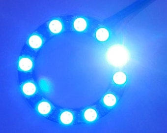 Anillo RGB multianimación Efecto de iluminación Ojos de fursuit Mini Rave Fuego Accesorio Disfraz Casa de muñecas Proyecto Luces de batería Hobby Coche RC