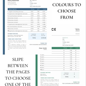 Invoice Template Editable, Small Business Custom Order Form Printable ...