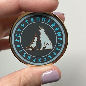 Ragnarok  Kratos and Atreus, Wolf and Bear Enamel Pins