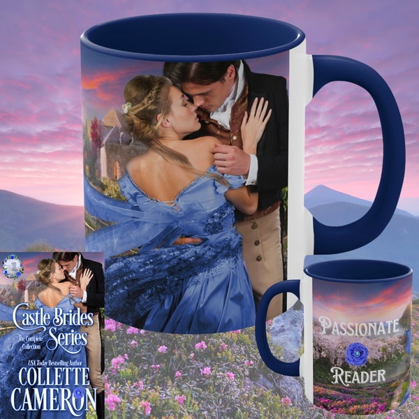 Historical Romance Mug, Gift for Book Lover, Regency, Mugs for Readers, Gifts for Women, Romance Novel Mug, Romance Book Cover