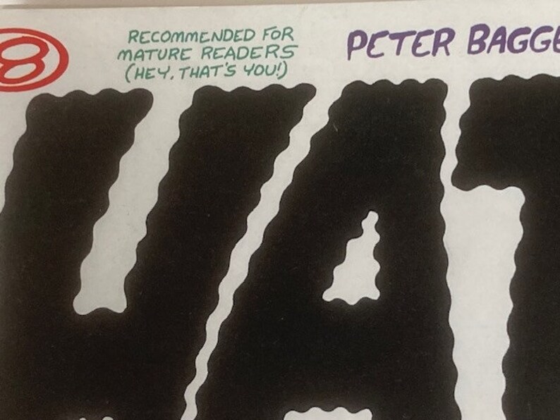 Pu&ograve; includere: Illustrazione in bianco e nero della parola "LAT" con un font ondulato e frastagliato. L'immagine &egrave; etichettata "Consigliato per lettori maturi (ehi, sei tu!)" e "Peter Bagge".