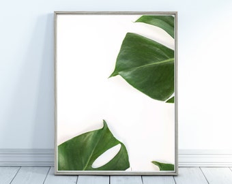 Palm Printable, Green Leaf Print, Home Decor, Poster Print, Wall Art, Wall Art Printable, Foliage Print, Tropical Leaf Print, Leaf Print