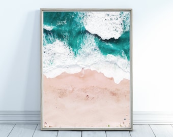 Beach Sea Printable, Beach Sea Print, Beach Sea Art Print, Beach Sea Art, Decoración del hogar, Descarga digital, Arte de la sala de estar, Arte de la pared del dormitorio