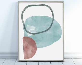 Abstract Art Printable, Abstract Art Print, Home Decor Art, Wall Art, Minimalist Contemporary, Bedroom Wall Art, Office Wall Art, Shapes Art