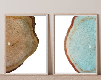 Set of 2 Tree Rings Print, Tree Rings Printable, Wall Art, Home Decor, Printable Art, Digital Download, Nature Printable, Tree Printable,