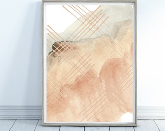 Abstract Printable, Watercolor Printable, Beige Printable, Abstract Boho Print, Boho Printable, Home Decor, Wall Art, Wall Art Printable