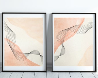 Watercolor Print, Beige Wall Art, Watercolour Printable, Abstract Painting, Modern Minimalist, Beige Decor, Large Wall Art, Abstract Art