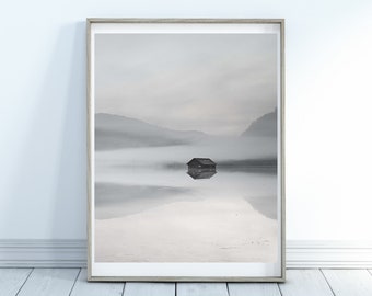 Lake Printable, Black & White Printable, Home Decor, Wall Art, Wall Art Printable, Digital Download, Landscape Printable, Scenery Print, Art