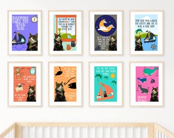 17 Prints Set, Children's Book Gallery Set, Gallery Set Printable, Kids' Picture Book Prints, Nursery Printable, Nursery Wall Art Printable