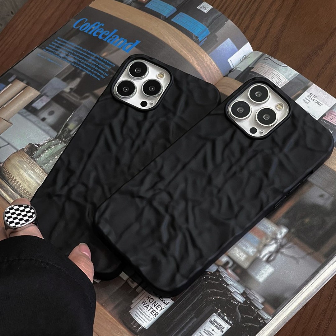 Stylish Slim 3D Matte Tin Foil Phone Case Fits iPhone 15, 14, 13, 11