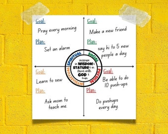 Printable Goal Sheet Lds - Etsy