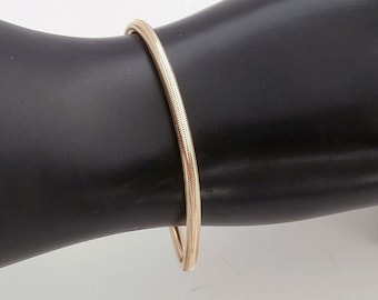 18K Gold Bracelet for Women • Italian Design • 18K Gold Women&#39;s Sock Tubular Bracelet Elastic model thickness of 3.00 mm • Made in Italy