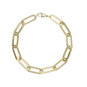 18k Gold Flat Mesh Model Bracelet for Women - Gift For Her - Gold Charm - Gift For Her - Handmade in Italy!