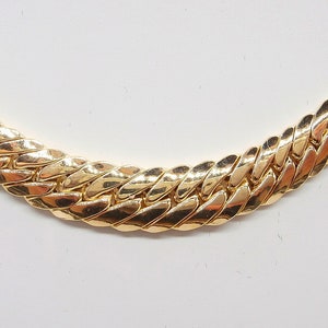 Cobra Necklace in 750 Gold - Yellow Gold Collier 18K Gold Cobra mesh Necklace for Women - Handmade Italian Fashion Jewelry