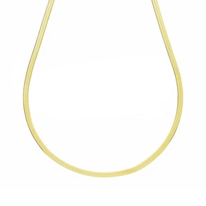 Collier à chevrons en or massif 18 carats - Collier à chevrons pour femme - Collier chaîne à chevrons - Design italien - Fait main en Italie
