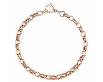 Puede incluir: Un brazalete de cadena de oro rosa con cierre de langosta.