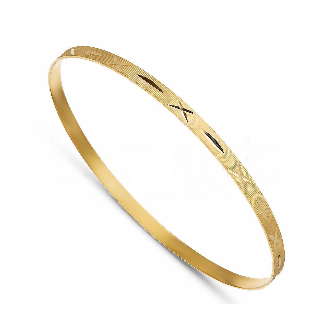 18k Gold Rigid Womens Bracelet Made in Italy - Etsy Canada