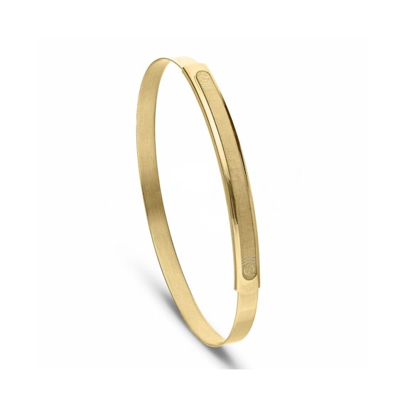 18k Gold Bracelet, Elastic Bracelet for Men in 18K Gold Narrow 