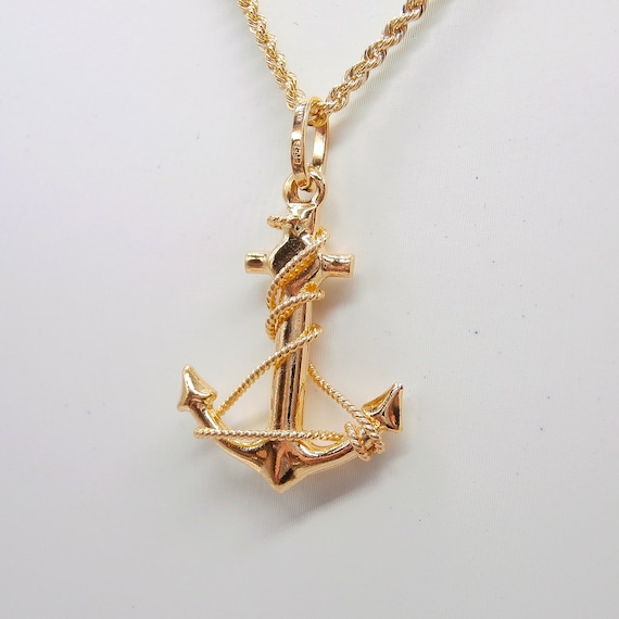 【美品】Anchor Pendant　K18Yellow GoldDiamond 美品】Anchor Pendant K18Yellow GoldDiamond （Gold Anchor