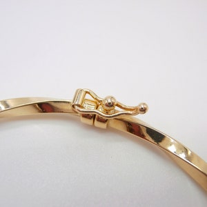 Women's 18KT yellow gold hoop bracelet - 18K Yellow Gold Bracelet - Bangle Bracelet - Gold Hoop bracelet • Italian Jewelry image 6