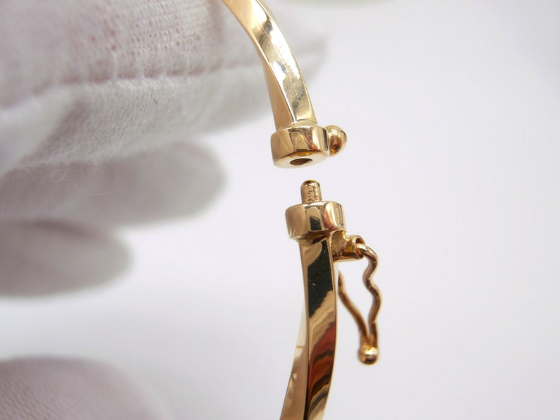 Women's 18KT yellow gold hoop bracelet - 18K Yellow Gold Bracelet - Bangle Bracelet - Gold Hoop bracelet • Italian Jewelry image 8