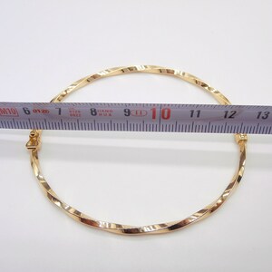 Women's 18KT yellow gold hoop bracelet - 18K Yellow Gold Bracelet - Bangle Bracelet - Gold Hoop bracelet • Italian Jewelry image 7