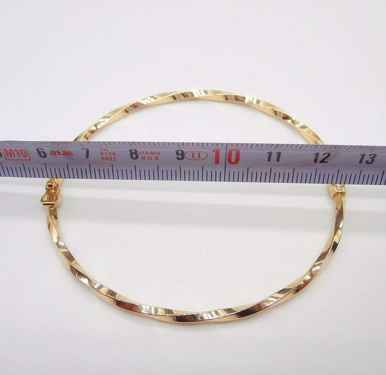 Women's 18KT yellow gold hoop bracelet - 18K Yellow Gold Bracelet - Bangle Bracelet - Gold Hoop bracelet • Italian Jewelry image 7