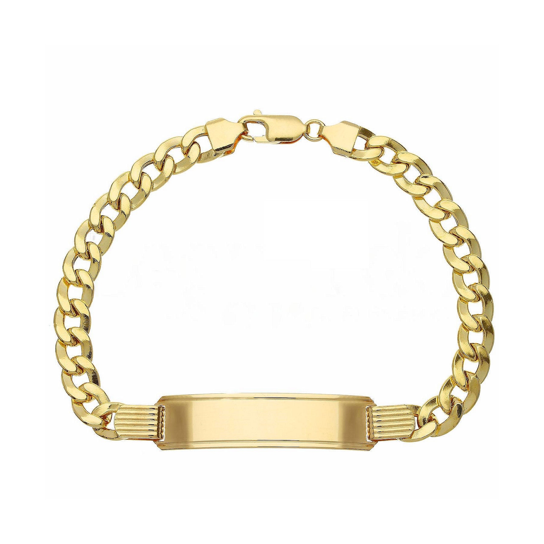 18K Gold Bracelet for Men • 18k Gold Men's Plaque Bracelet With