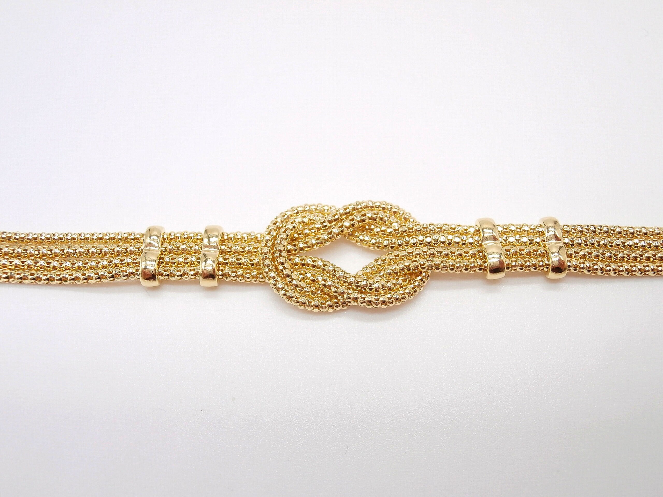 9K Gold Bracelet Women • 9KT Gold Womens Knot Bracelet 18.5 Cm Long •  Unoaerre Brand • Gift for Her • Made in Italy • Italian Jewelry - Etsy UK