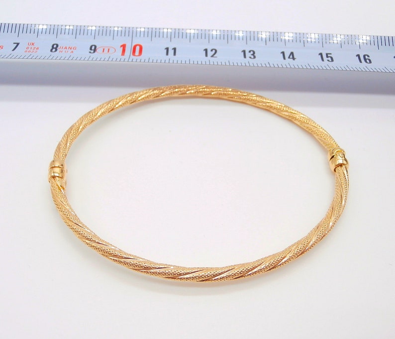 Gold Bracelet 9K Gold Bangle Rigid Bracelets for Women Etsy Australia