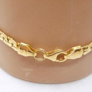 750 gold bracelet, Snake bracelet, polished cobra mesh bracelet and plate. Length 19 cm, Width 3 mm - Handmade in Italy. image 4