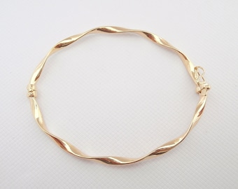 9k Gold Bangle, Rigid Bracelets For Women, 9k Yellow Gold Bracelets, Rigid Bracelet, 9K Gold Bracelet, Real Gold, Women&#39;s Gold Bracelet