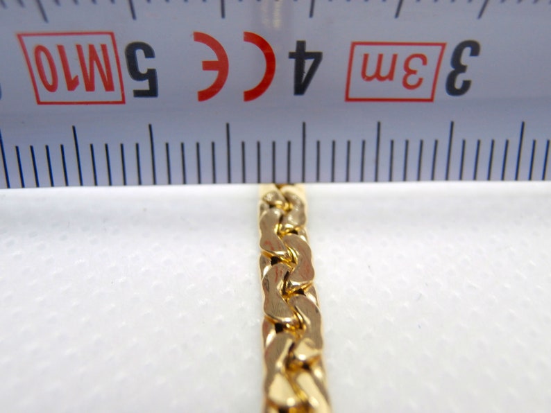 750 gold bracelet, Snake bracelet, polished cobra mesh bracelet and plate. Length 19 cm, Width 3 mm - Handmade in Italy. image 3
